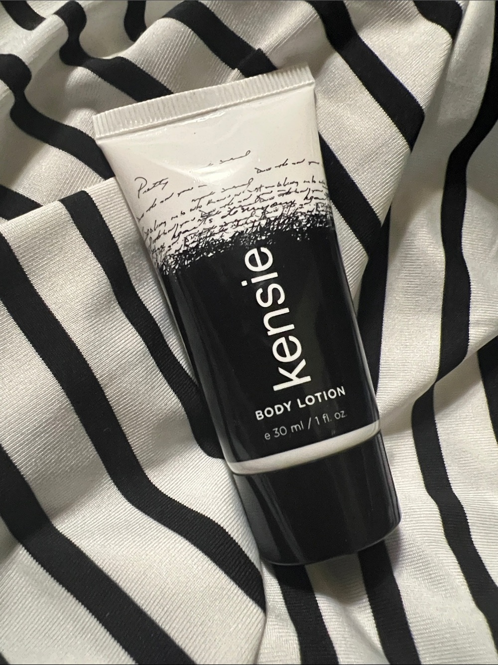 Kensie Black & White Body Lotion Tube